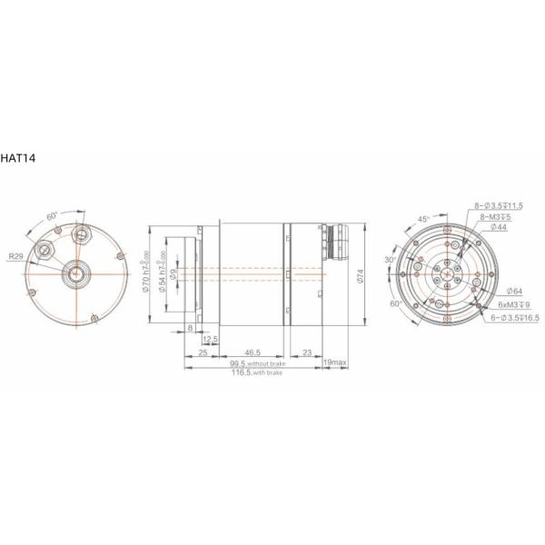 HAT Series Rotary Hollow Shaft Actuators Integrated With Power Harmonic Servo Drive