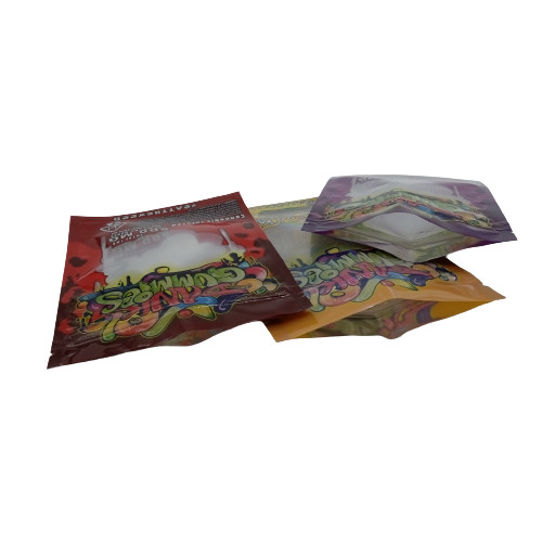 25G Mylar weed Bags Sealed On Three Sides With Child Proof Locks