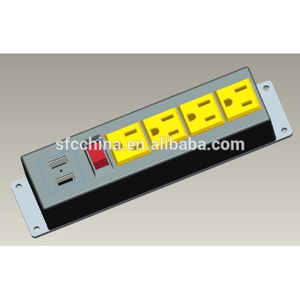 Standard Grounding Grounding and Residential / General-Purpose Application power strip 4 outlet for USA type