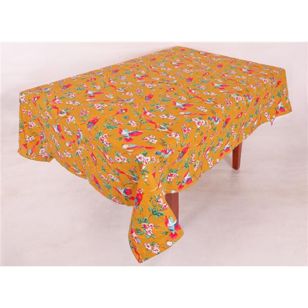 Orange Custom Printed Tablecloths Machine Washable For Home Kitchen Table