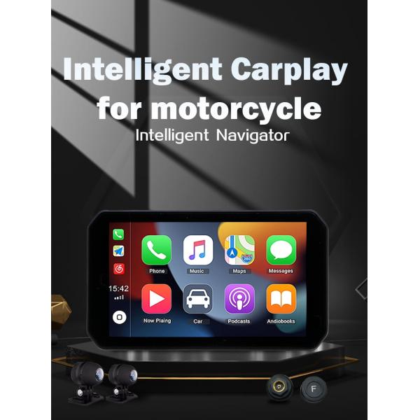 5-Inch Touch Motorcycle GPS Navigator Waterproof and CarPlay/Android Auto Integration