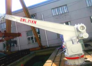 China Slewing Hydraulic Deck Crane 60m/min For Rescue Boat Life Raft on sale