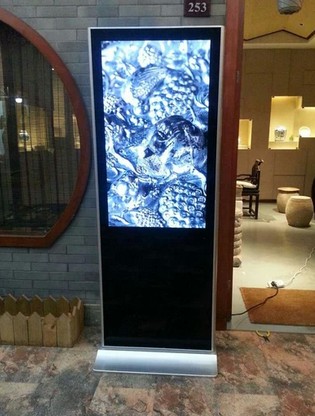 Lobby floor standing 46inch LCD loop AD video totem display player