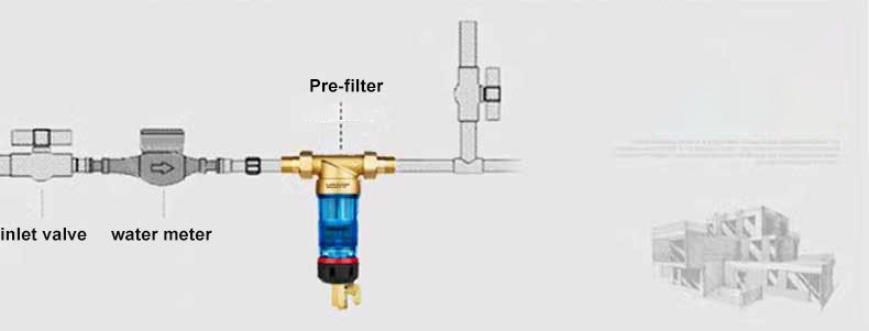 Pre-filtration Backwash Household Water Purification 3T/H
