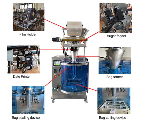 ODM Detergent Powder Pouch Machine 100bags/min Soap Powder Packing