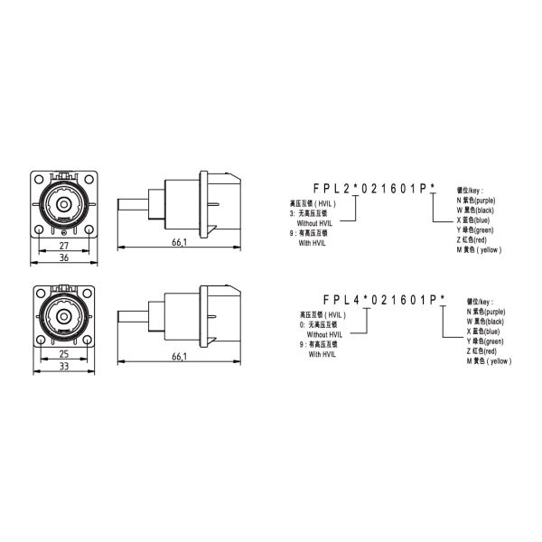Metal Plug Electric Vehicle Connector Wire Range 16mm2-50mm2