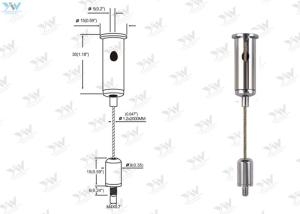 Quality Durable LED Panel Suspension Kit Adjustable Wire Length For Hanging System for sale