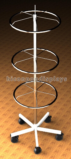 Aluminum Rotating Flooring Display Stands For Kitchen Tools Shops
