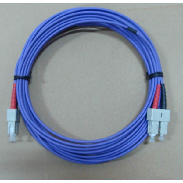 OM3 SC / UPC-SC / UPC Duplex LSZH Multimode Fiber Optic Cable Blue