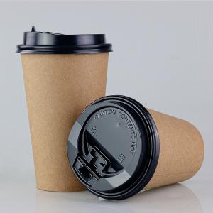 China Eco - Friendly Kraft Paper Coffee Cups 8oz 250cc Single Wall PE Film on sale