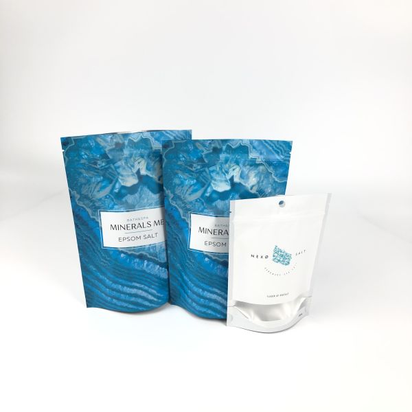 Mini quantity digital printing pouch cookie snack jerky beef packaging stand up zipper bag with clear window