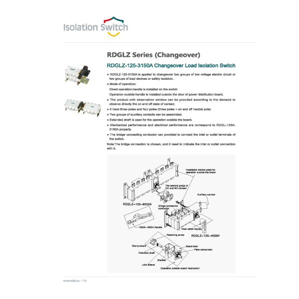 Compact Structure Manual Transfer Switch Low Power Consumption For Chemical Industry