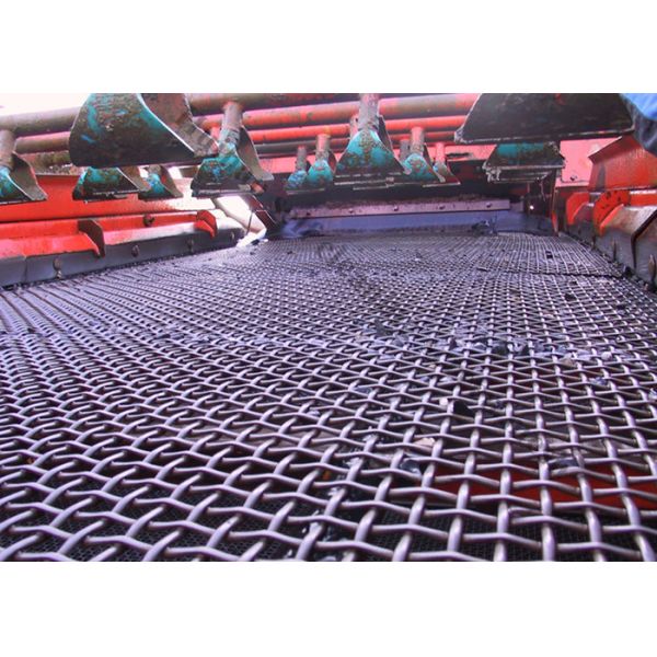 65 Mn Anti Clogging Seperator Mesh , Self Cleaning Screen Mesh For Crusher