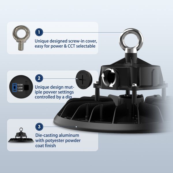 200W IP65 LED High Bay Light 36000LM for Warehouse Industrial Use
