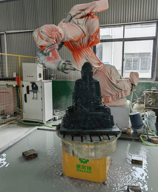 Automatic Stone Sculpture Carving Machine 7 Axis Robot Stone Milling Machine