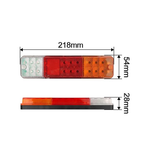 Safety LED Reverse Turn Signal Tail Light Road Cleaning Vehicle