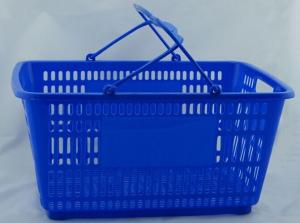 Quality Portable Double Handle Carry Shopping Basket For Retail Store , SGS for sale