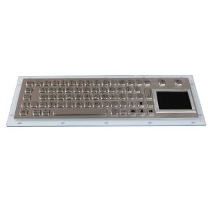 Ruggedized 67 Keys Real Panel Mounted Keyboard , 304 Metal Stainless Steel
