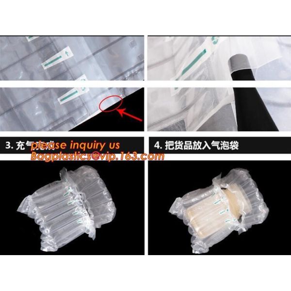 Safety Fill Plastic Inflatable Air Cushion Bubble Protection Packaging Bag, Strapping air inflatable cusioning film bag, voi