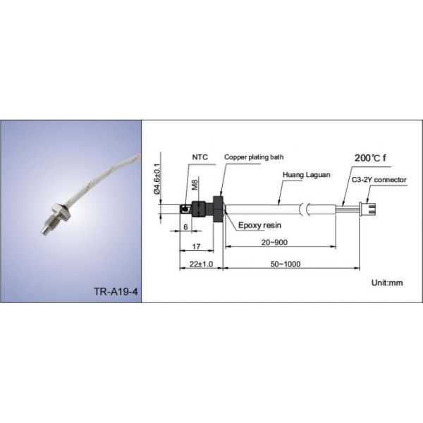Screw Thread Probe NTC Temperature Sensors