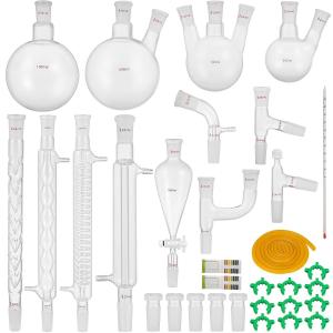 China Laboratory Glassware 24/40 Chemistry Glassware 32PCS Chemistry Lab Glassware Kit Distillations Separation on sale