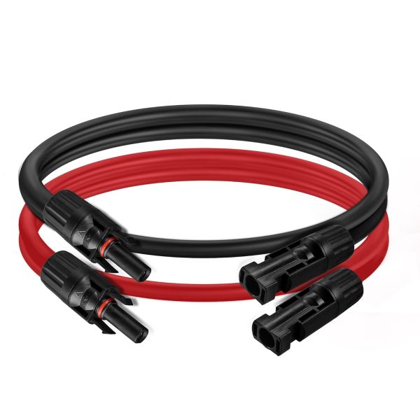 10AWG 6mm Waterproof Solar Cable Solar Panel Adapter Wire Solar Extension Cable with Female and Male Connectors Cable Kit Tool