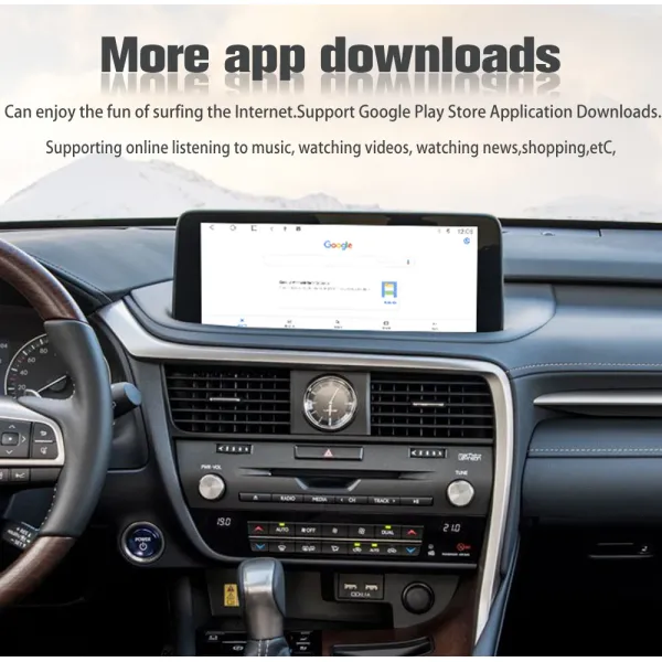 Wireless 2020-2021 RX Lexus Aftermarket Radio Stereo Vertical Screen Multimedia Video Player