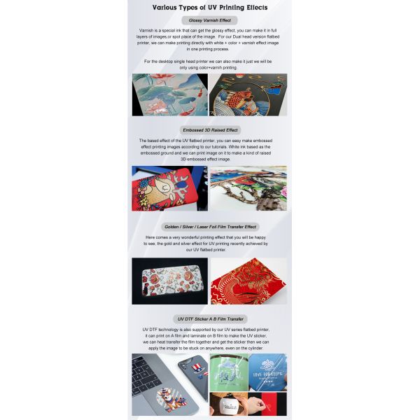 A2 Size 4060 High Performance 4060 UV Flatbed Printer for Bottle Box Phone Cases t Shirt Pen Printing