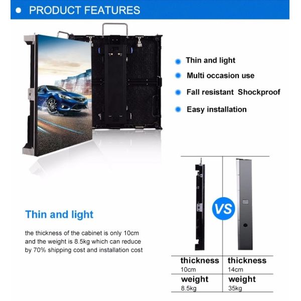 Large Full Color Led Display Panel , P5 Indoor Screen Led Video Wall 320*160mm Module