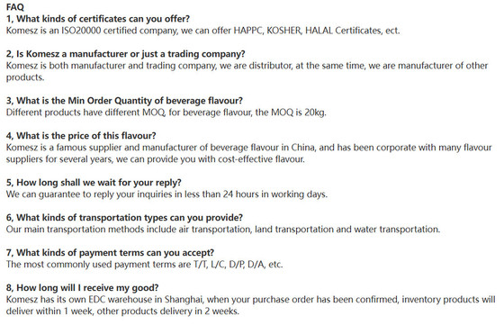 vanilla flavour for bakery