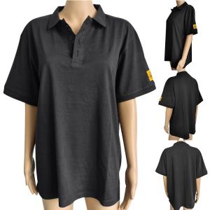 Quality Cotton Polo Shirt ESD Safe Clothing Antistatic Unisex For Cleanroom Laboratory for sale