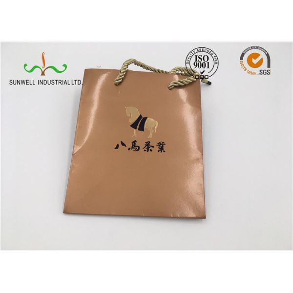 Printed Custom Made Cardboard Shopping Bags , Paper Gift Bags Easily Folding