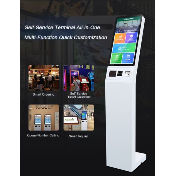Opaque Screen Self Ordering Kiosk For Restaurants Sensitive Transactions