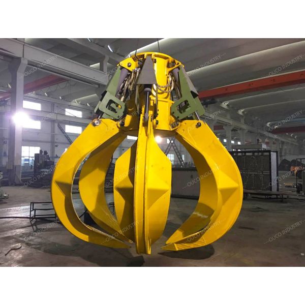 Orange Peel Type Hydraulic Grab Bucket Robust Structure Q355 material