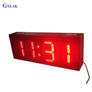 Quality outdoor led clock time date temperature sign for sale