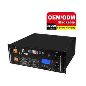 China Stackable 100ah 48V Lithium Battery 5kw Solar Lifepo4 Battery Rack Mounted on sale