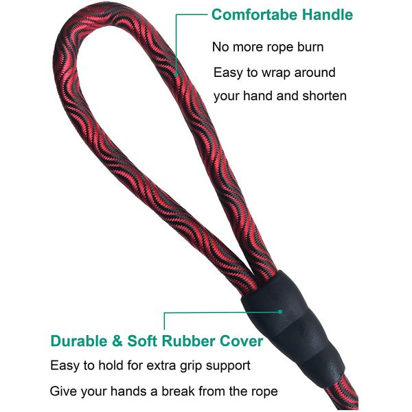 Highly Reflective Nylon Dog Leash Comfortable Handle