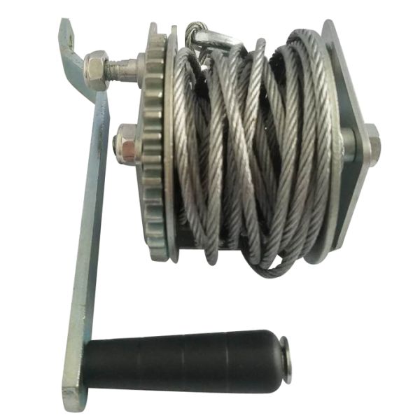 Light Weight Small Manual Hand Winch With Soft Rubber Handle 800lbs