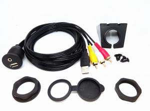China 6 Ft USB Extension Data Cable Audio Video Flush Mount Set For Car Dashboard on sale