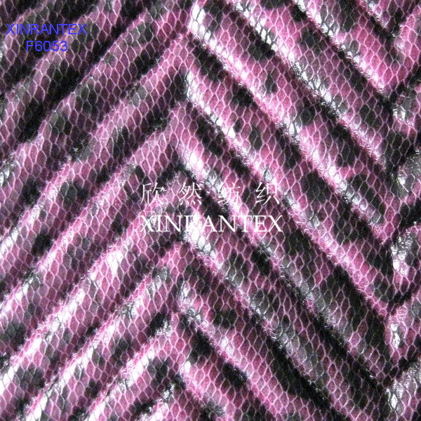 F6053 micro fibre suede fabric multiccolor foil quilting finihsing for fake leather cloth