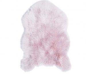 Quality Pink Plush Long Pile Fur Rug Area Latest Faux Wool Area Rugs Soft Smooth for sale