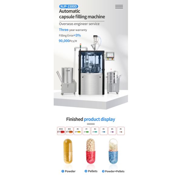 Capsule Filling Machine High Speed Automatic Pharmaceutical NJP 90000 Pcs/H