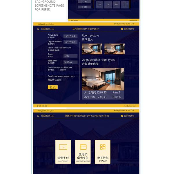 Factory Pos Capacitive Touch Screen Hotel Terminal Self Service Kiosk