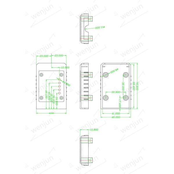 Calculated Device OBD2 Elm327 Housing With Outlet Hole Code Reader Diagnostic Tool OBD Bent Pin Gold Plated Male Adapter