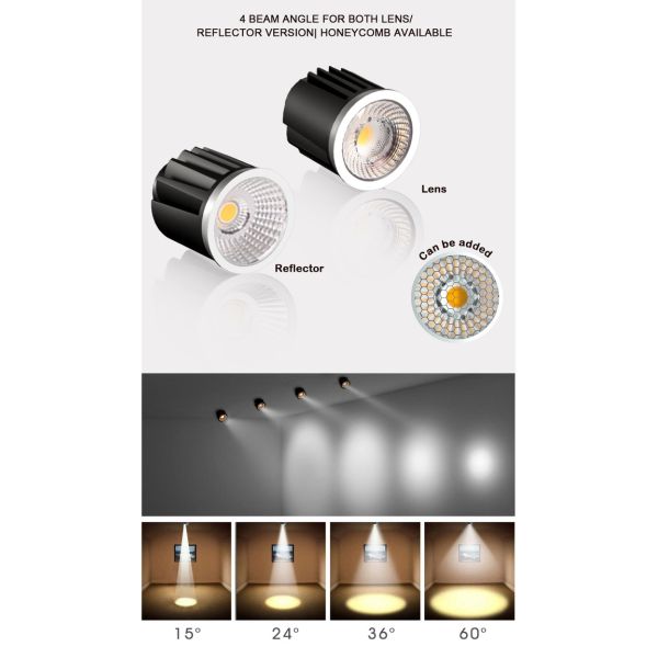 3000K/4000K/5000K Adjustable MR16 Module 9W COB LED For Commercial Lighting