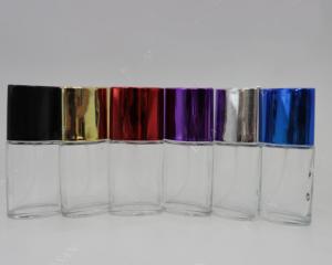 Quality Wholesale Fancy Clear Glass Perfume Bottle With UV plastic Cap Glass Refill Empty Perfume Atomizer Spray hot sell for sale