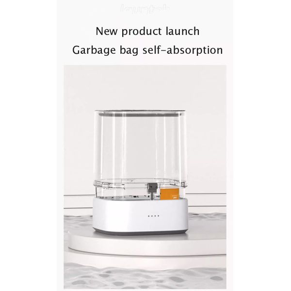 Square Wide Mouth Household Automatic Suction Bag Plastic Trash Can