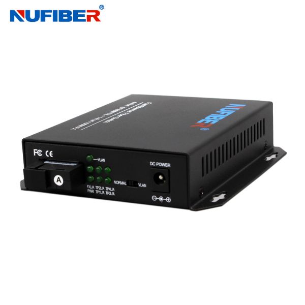 Tx To Fx Commercial Fiber Ethernet Switch With LED Link Status Indicator