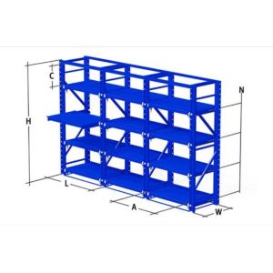 Mould Store Guide Rail Drawer Racking ASRS Warehouse System MHS