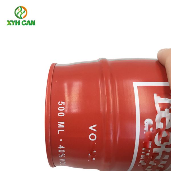 CMYK Printing Irregular Cans For 500ML Vodka Tin 0.23mm Thickness